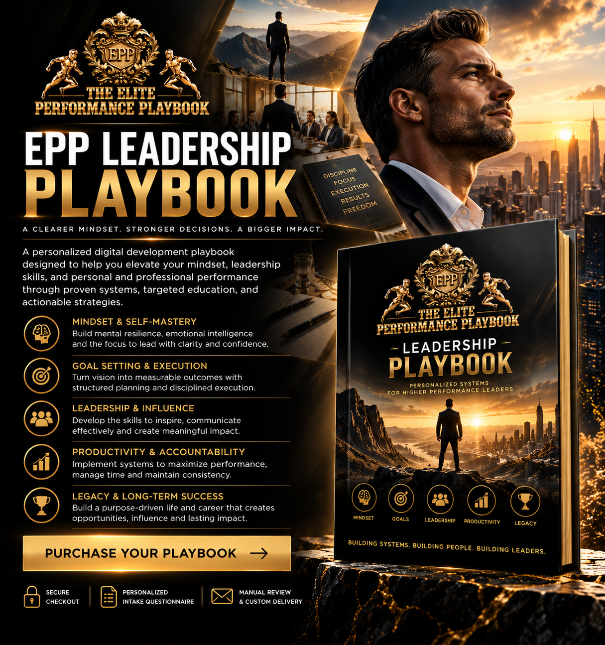 Leadership Playbook supplied promotional artwork